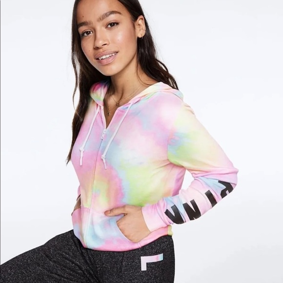 NWT VS PINK SMALL SOFT AND COZY FULL ZIP - Picture 2 of 4